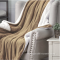 Double Layer Flannel Sherpa Fleece Throw Blanket